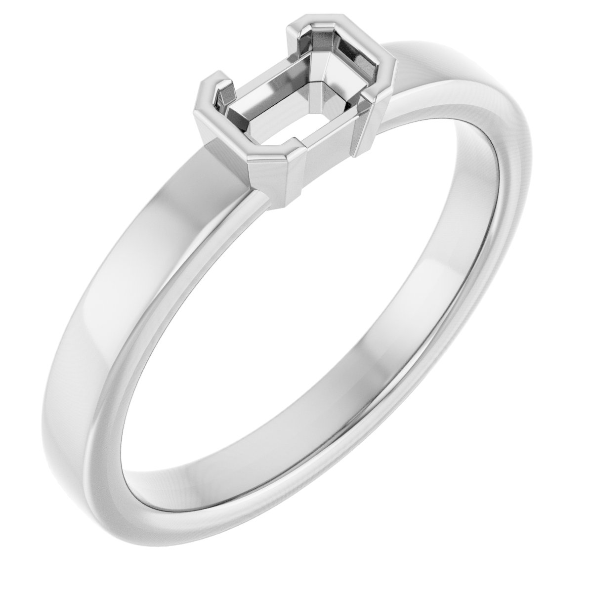 Half-Bezel Family Stackable Ring