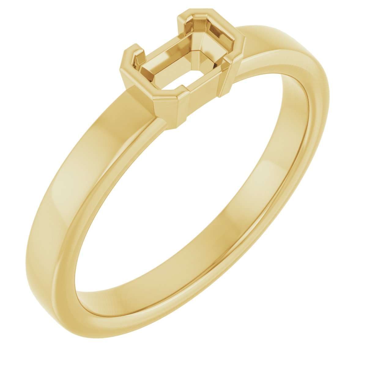 Half-Bezel Family Stackable Ring