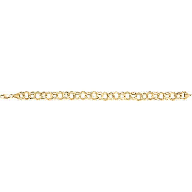 14K Yellow 5.7 mm Hollow Double Link Charm 8