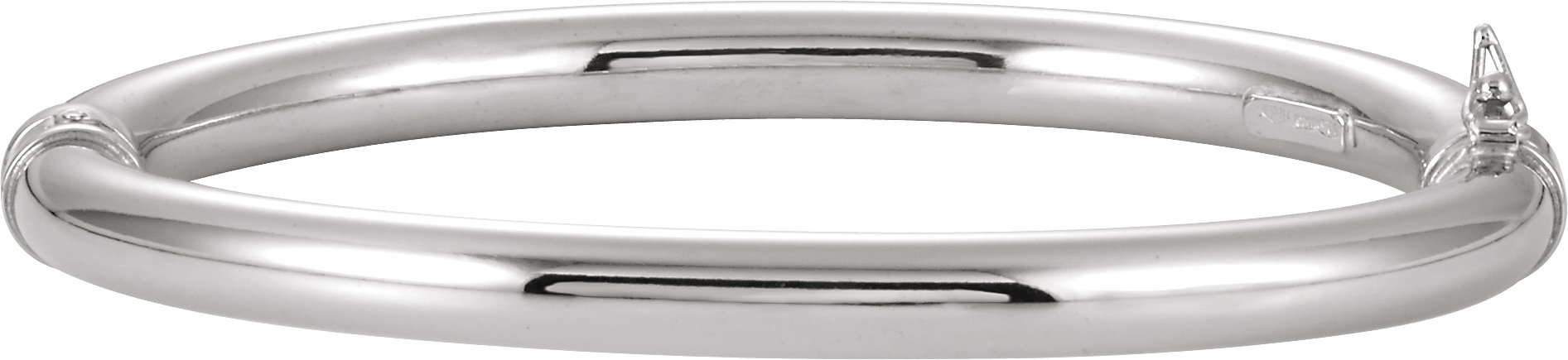 Sterling Silver 6 mm Hinged Bangle 7" Bracelet