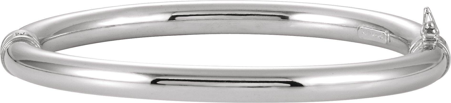 Sterling Silver 6 mm Hinged Bangle 7