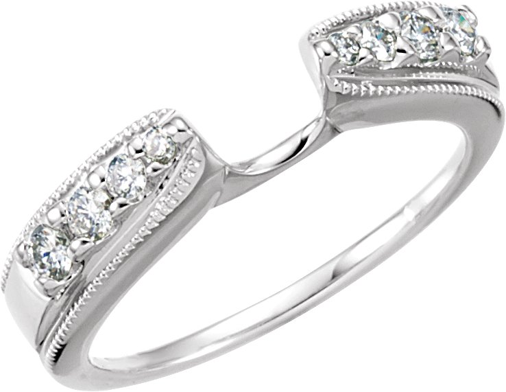 14K White .25 CTW Diamond Enhancer Ring Ref 77541