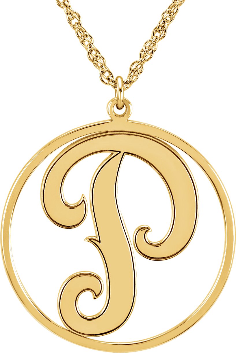Script Initial Monogram Necklace