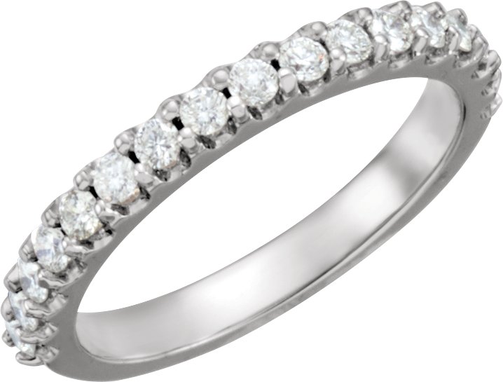 14K White 1/2 CTW Diamond Band