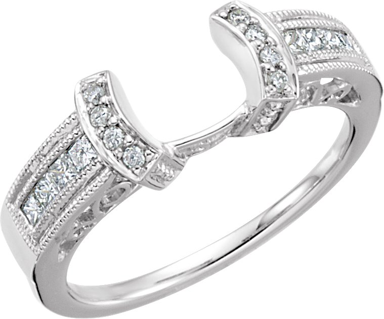 14K White .25 CTW Diamond Enhancer Ring Ref 1852181