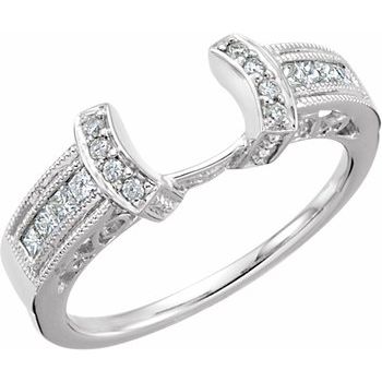 14K White .25 CTW Diamond Enhancer Ring Ref 1852181
