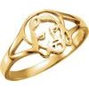 Face of Jesus Chastity Ring for Ladies 10K Yellow Gold 11mm Ref 343750