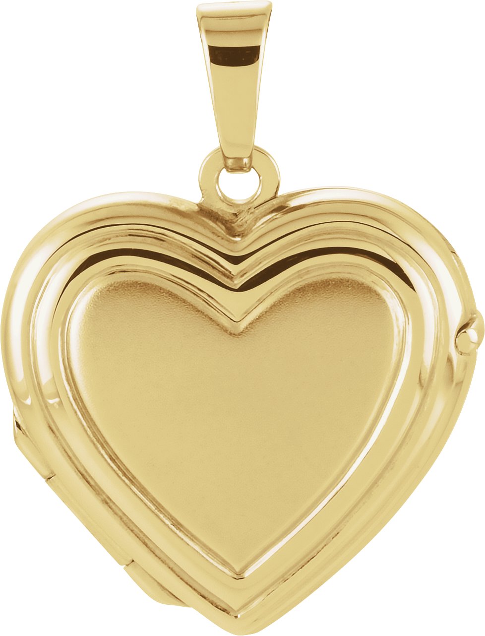 Polished Heart Locket in 14K Gold