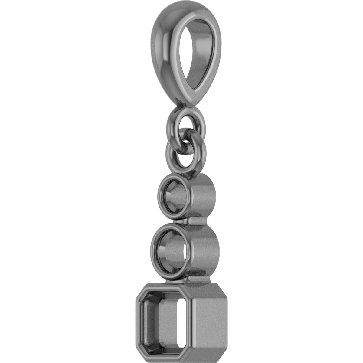9x6 mm Pear Pendant Mounting view 2