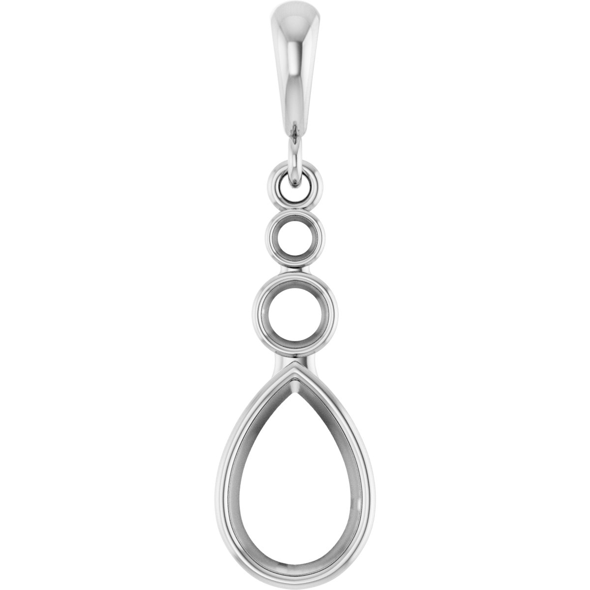 9x6 mm Pear Pendant Mounting — Saleh Jewelers