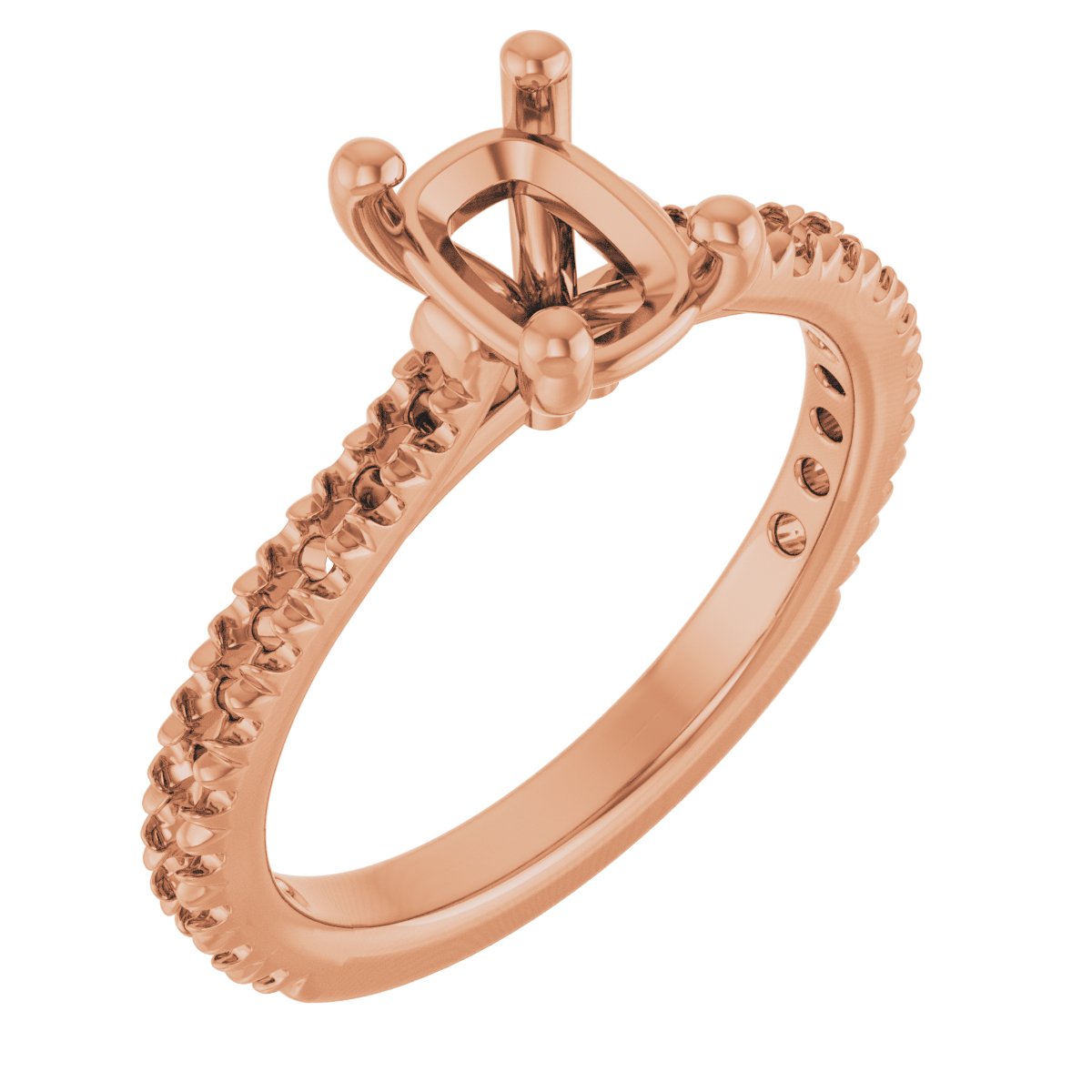 French-Set Accented Engagement Ring or Band