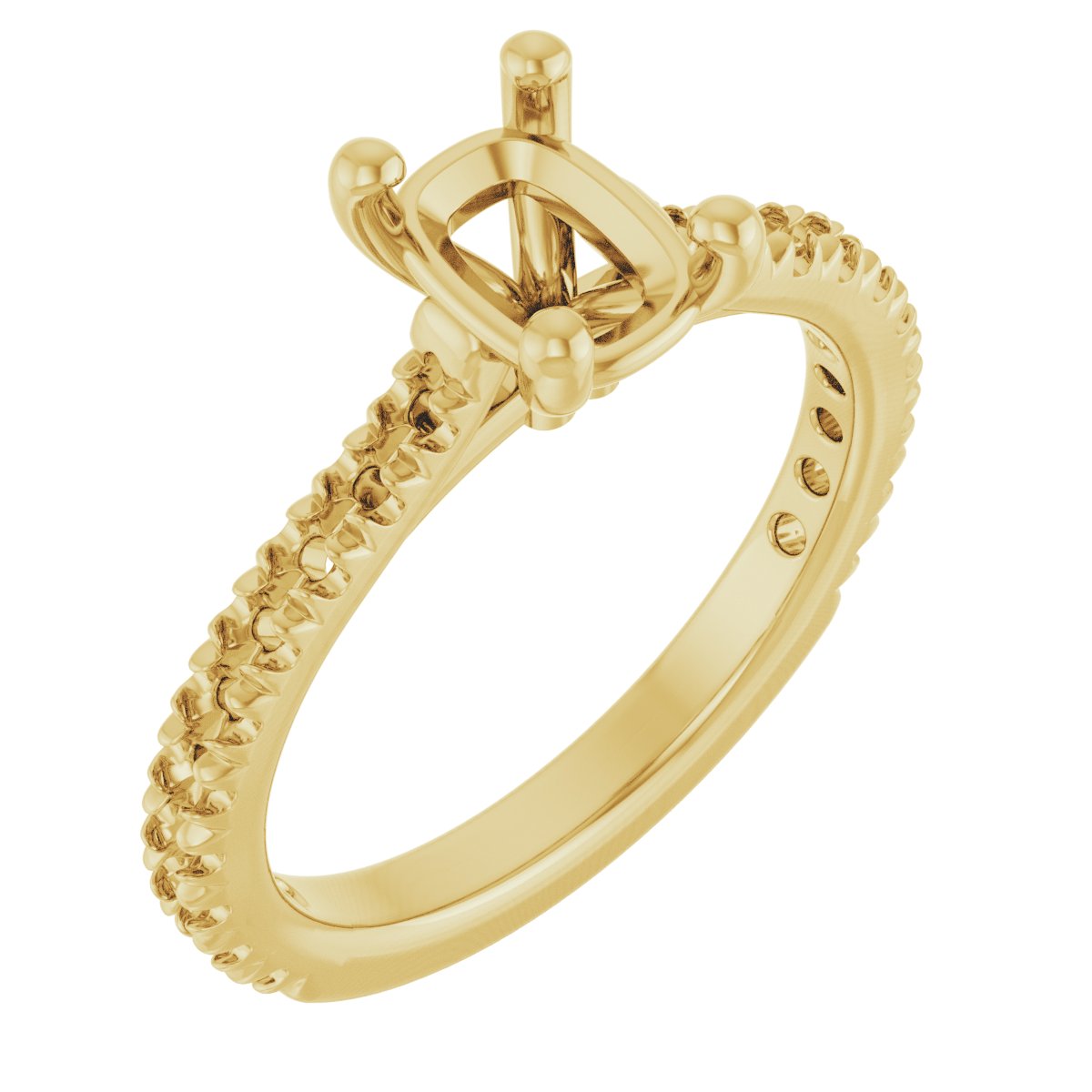 French-Set Accented Engagement Ring or Band