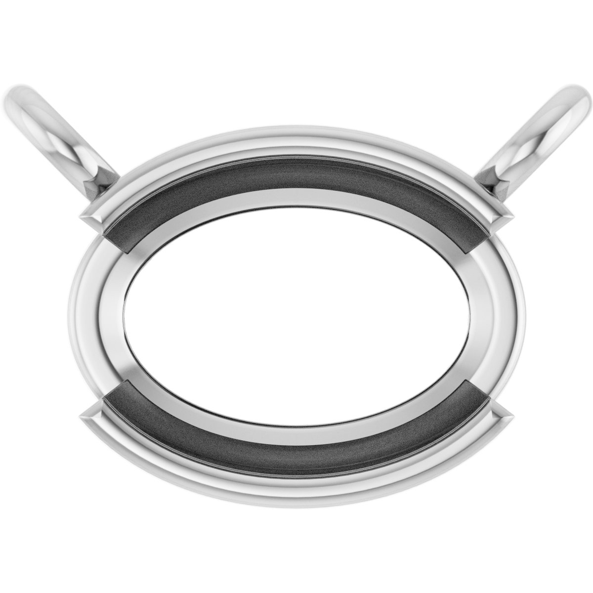Half-Bezel Solitaire Necklace or Center