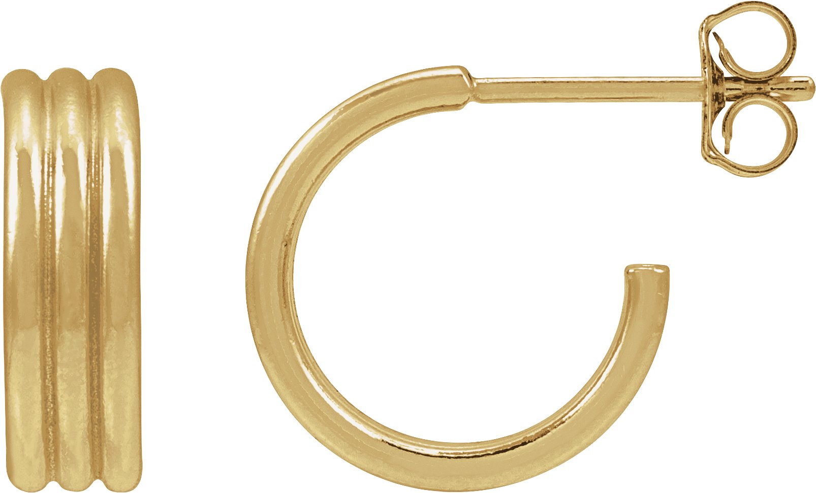Grooved Hoop Earrings