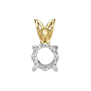 Round 4-Prong Scroll Setting® Pendant