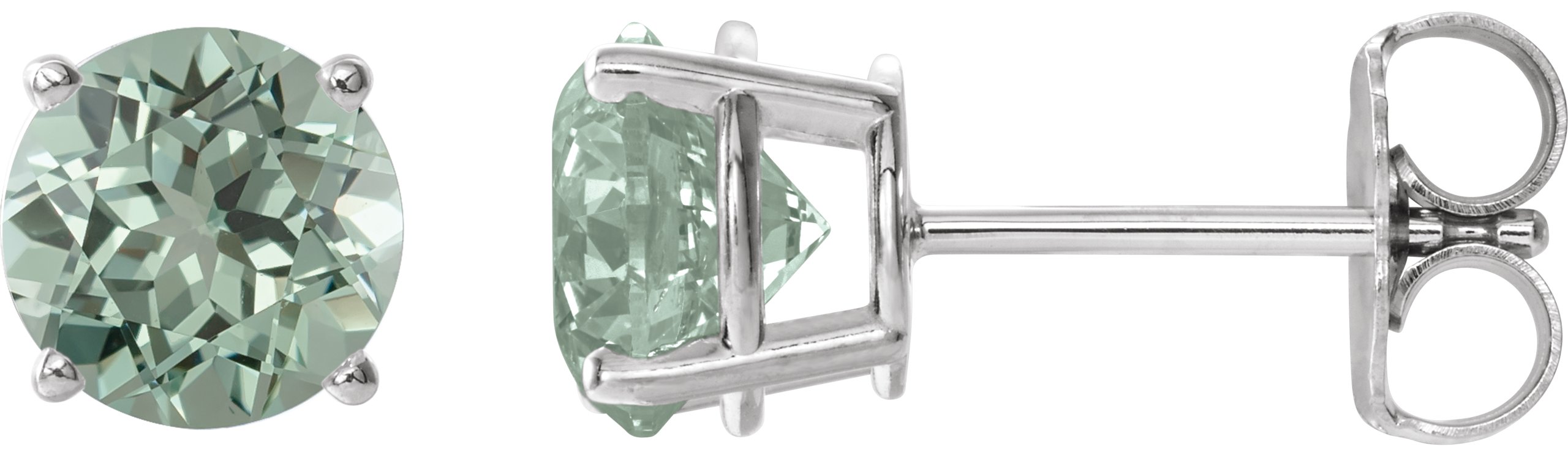 Round 4-Prong Lightweight Stud Earrings