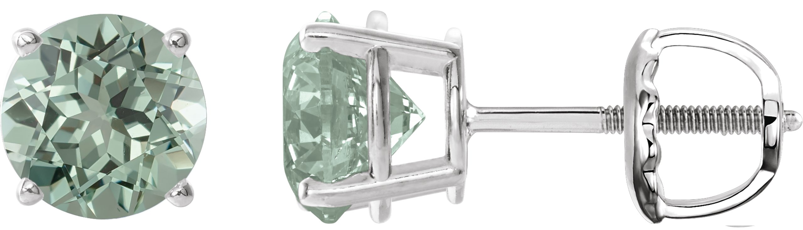 Round 4-Prong Lightweight Stud Earrings