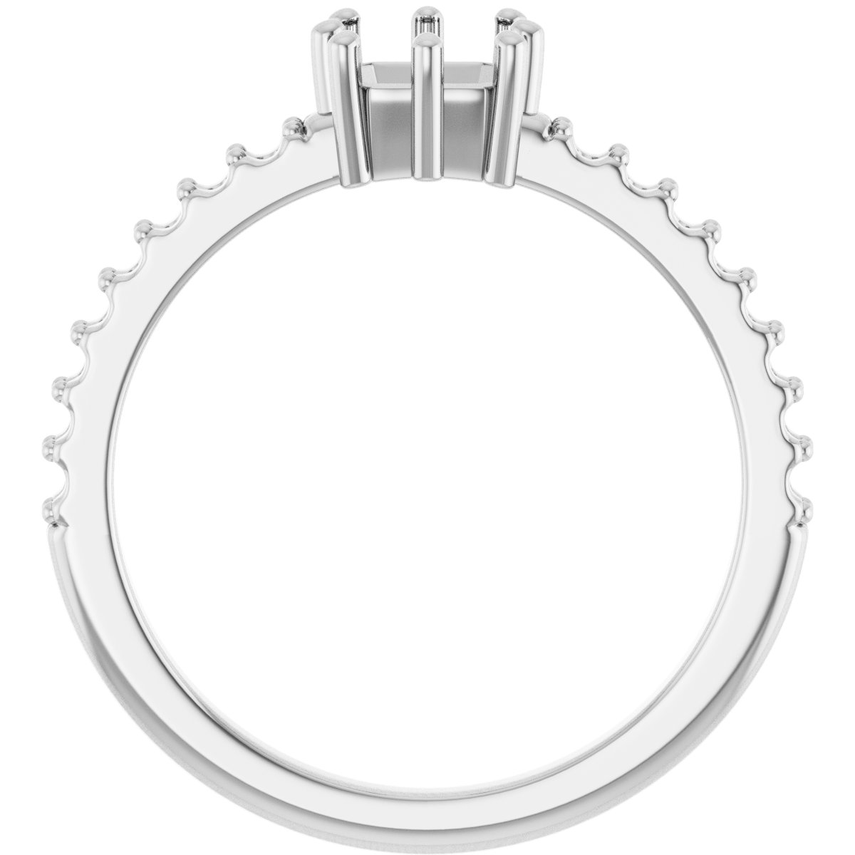 8x8 mm Cushion Ring Mounting view 2