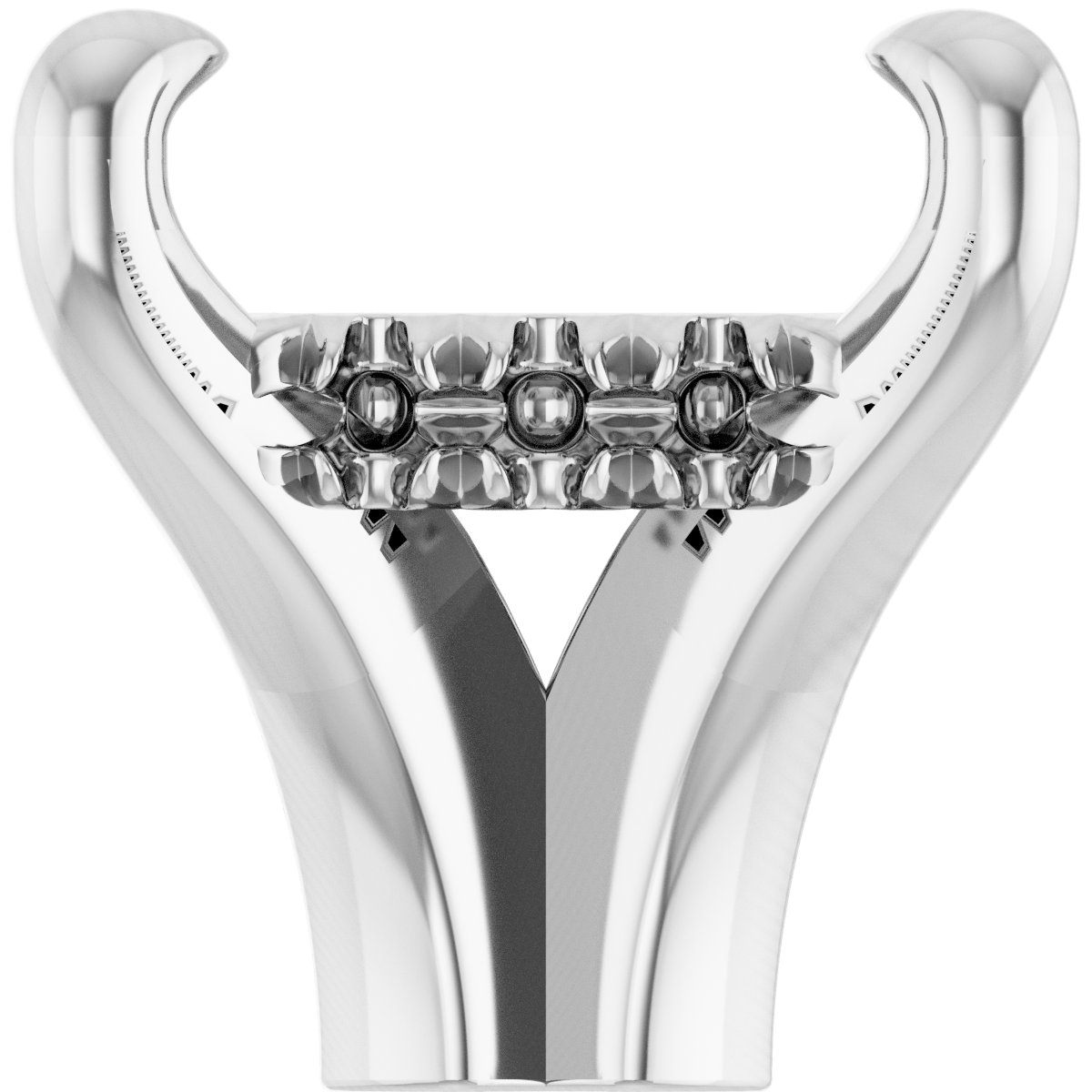 4-Prong Claw Hidden Halo-Style Shank Setting