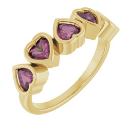 Gold Hearts Ring