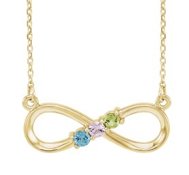 14K Yellow Gold Infinity Necklace