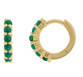 Rooted: Stuller's 2025 Color of the Year - Green Hoop Earrings