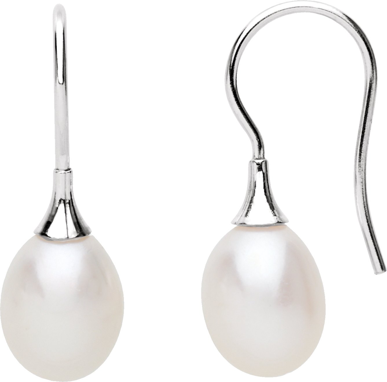 14K White Freshwater Cultured Pearl Earrings Ref. 2922858