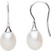 14K White Freshwater Cultured Pearl Earrings Ref. 2922858