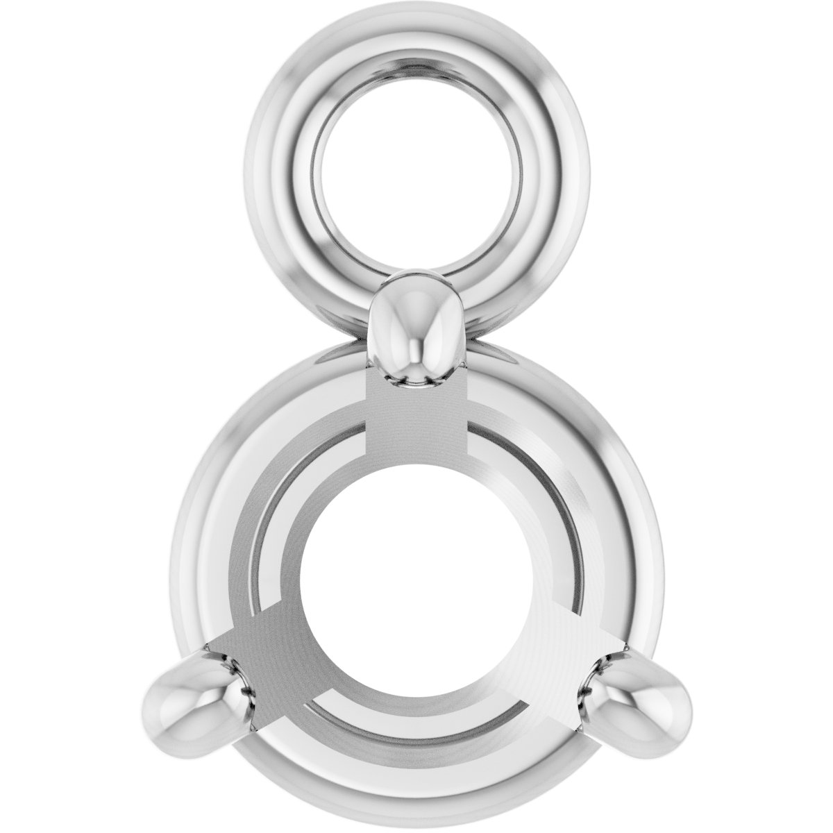 Round 4-Prong Basket Dangle