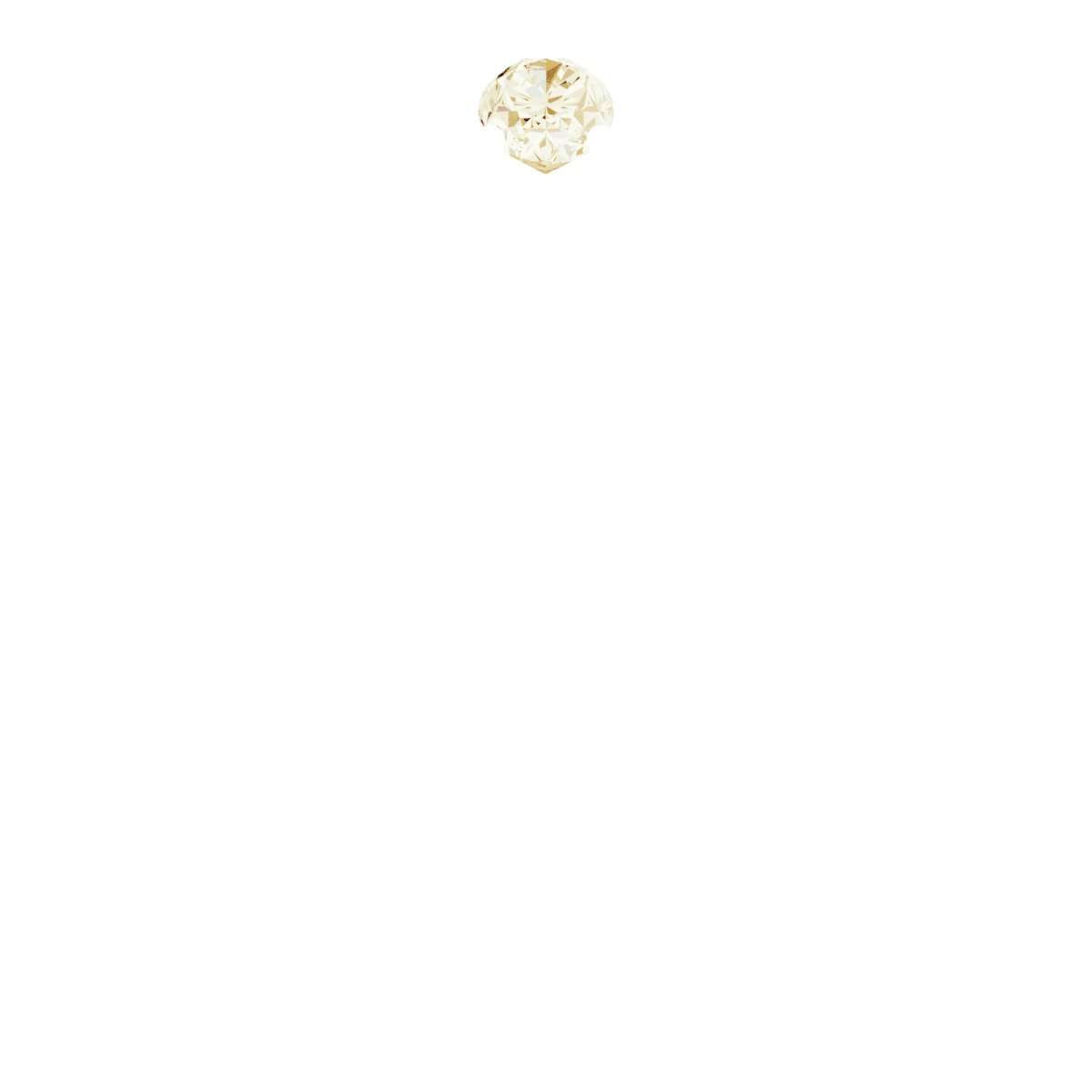 14K Yellow Gold 8x6 mm Oval 1/3 CTW Lab-Grown Diamond Semi-Set Engagement Ring
