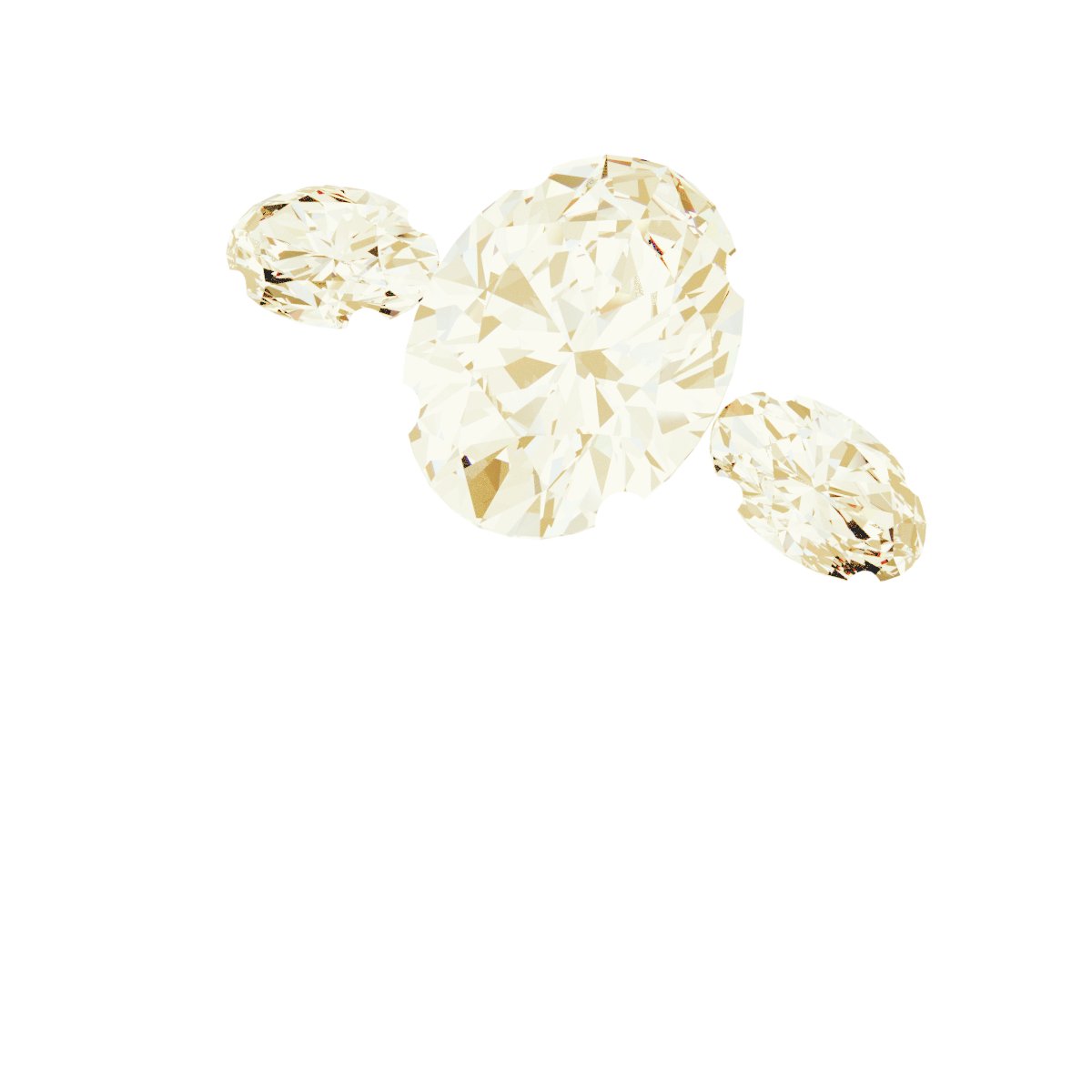 14K Yellow Gold 8x6 mm Oval 1/3 CTW Lab-Grown Diamond Semi-Set Engagement Ring