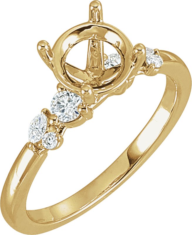 Accented Engagement Ring or Band