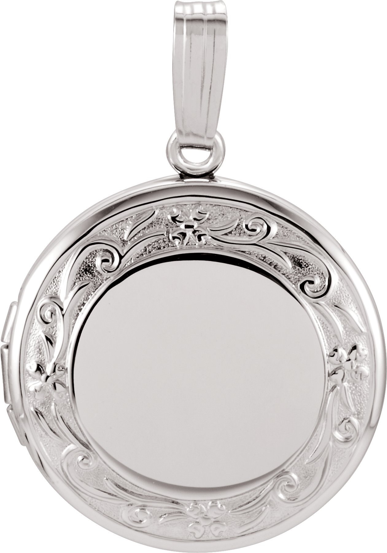Sterling Silver Engravable Round Locket 