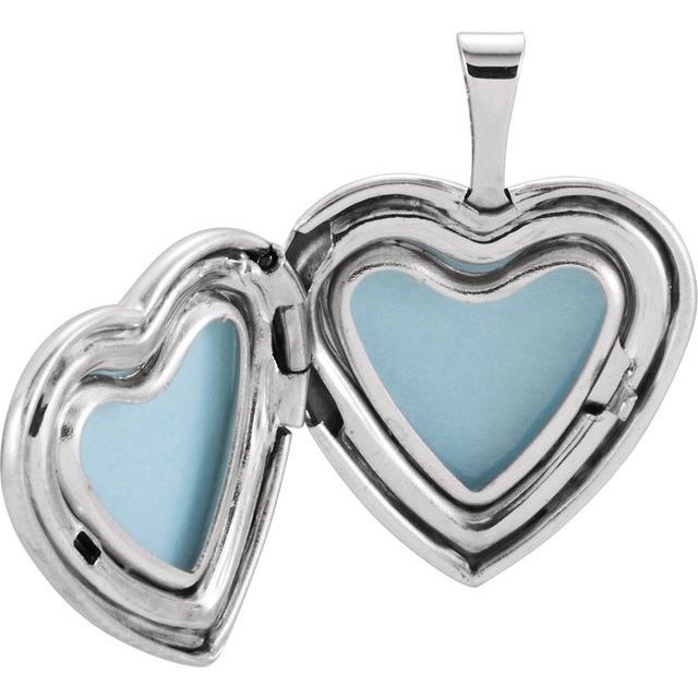 Sterling Silver 21.4x15.8 mm Tri-Color Cross & Roses Locket