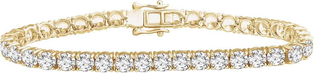Imitation White Cubic Zirconia 7" Line Bracelet — Saleh Jewelers