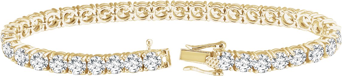 Imitation White Cubic Zirconia 7" Line Bracelet view 2