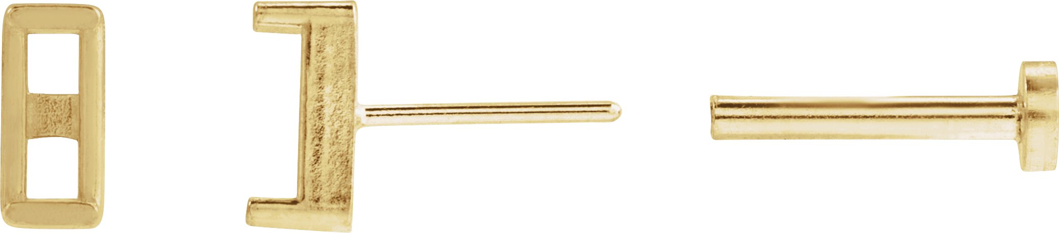 Straight Baguette Channel-Set Stud Earrings
