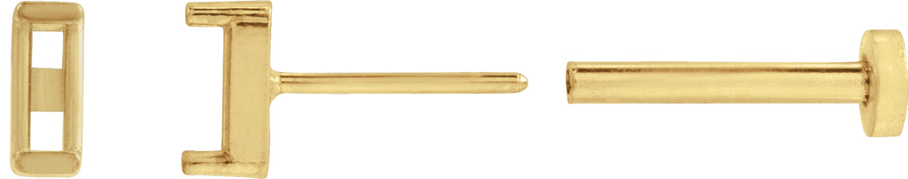 Straight Baguette Channel-Set Stud Earrings