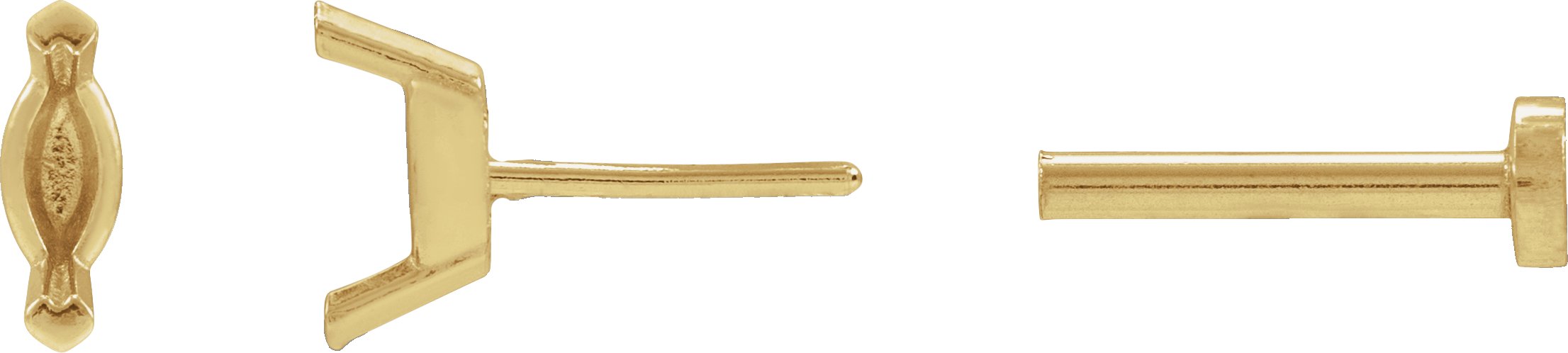 Solitaire V-Prong Stud Earrings
