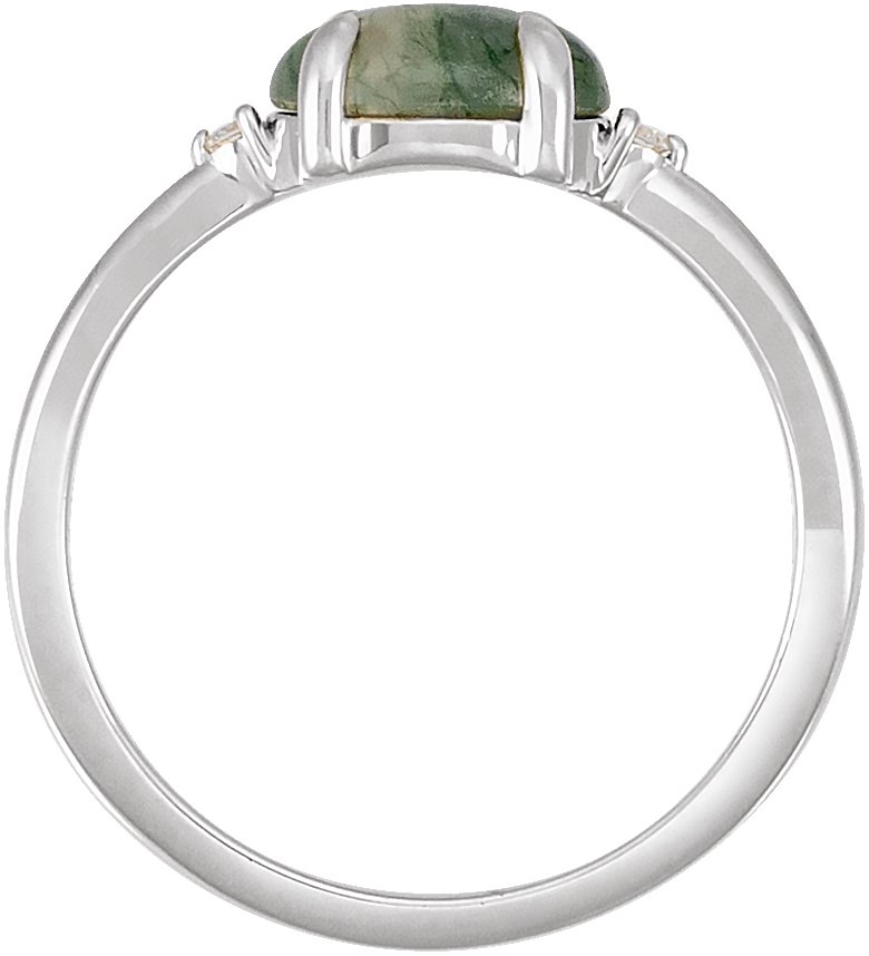 Natural Onyx & .03 CTW Natural Diamond Ring view 2