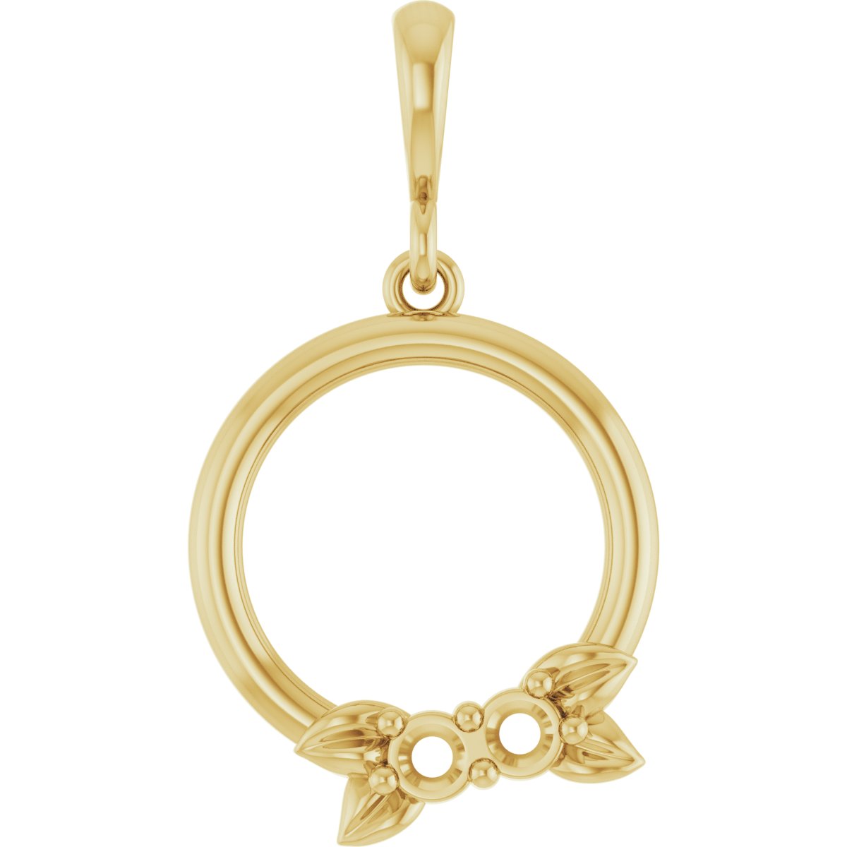 Family Circle Leaf Necklace or Pendant