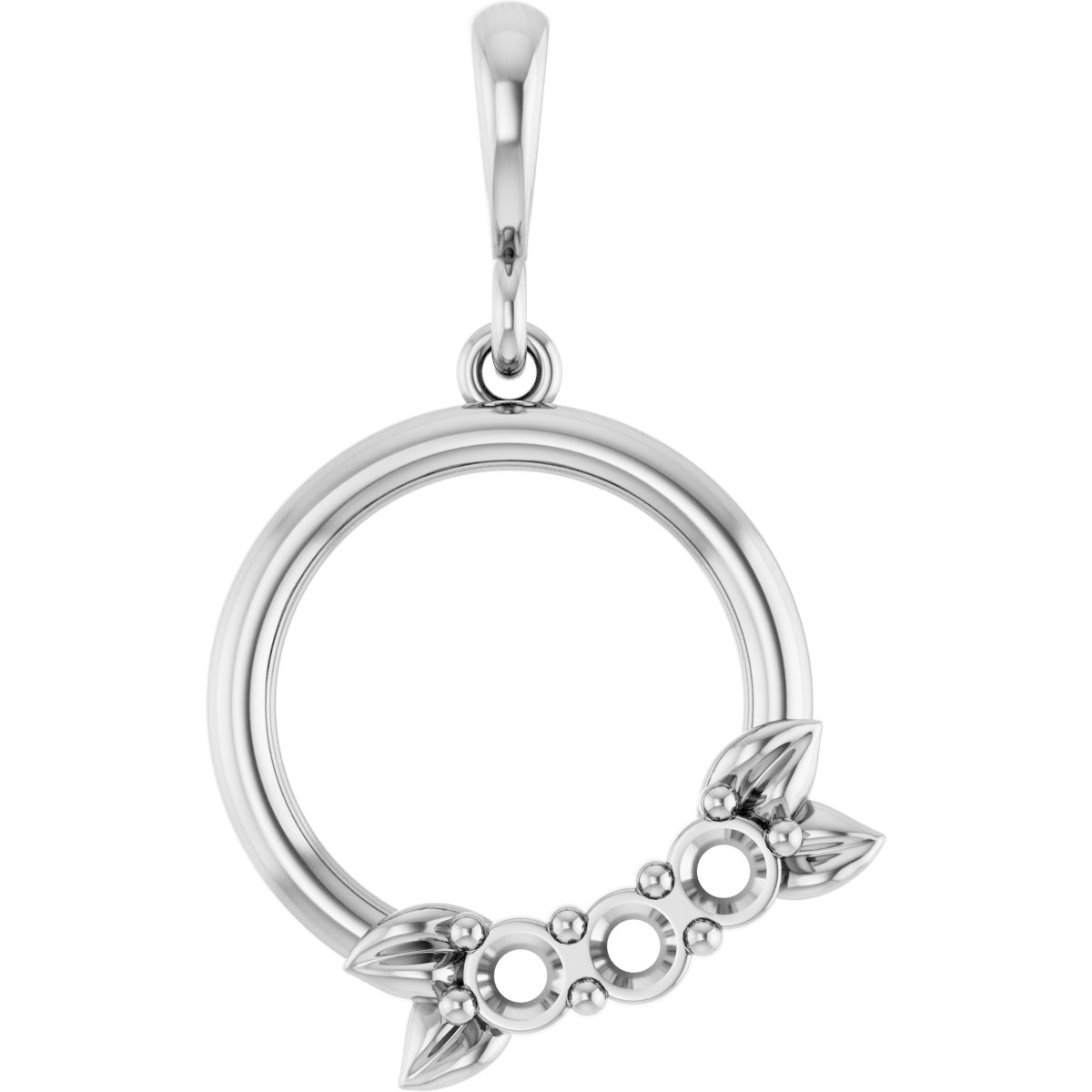Family Circle Leaf Necklace or Pendant
