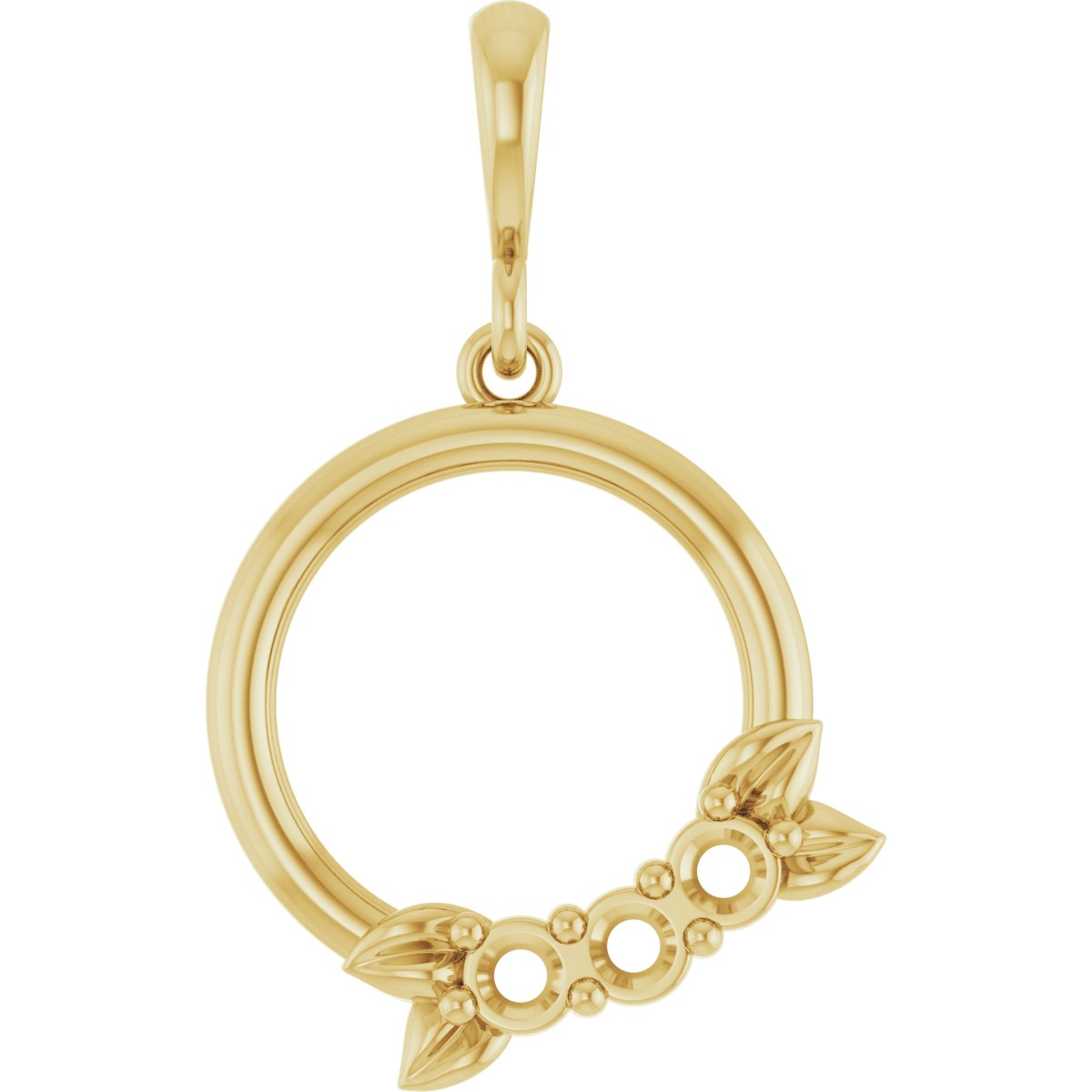 Family Circle Leaf Necklace or Pendant