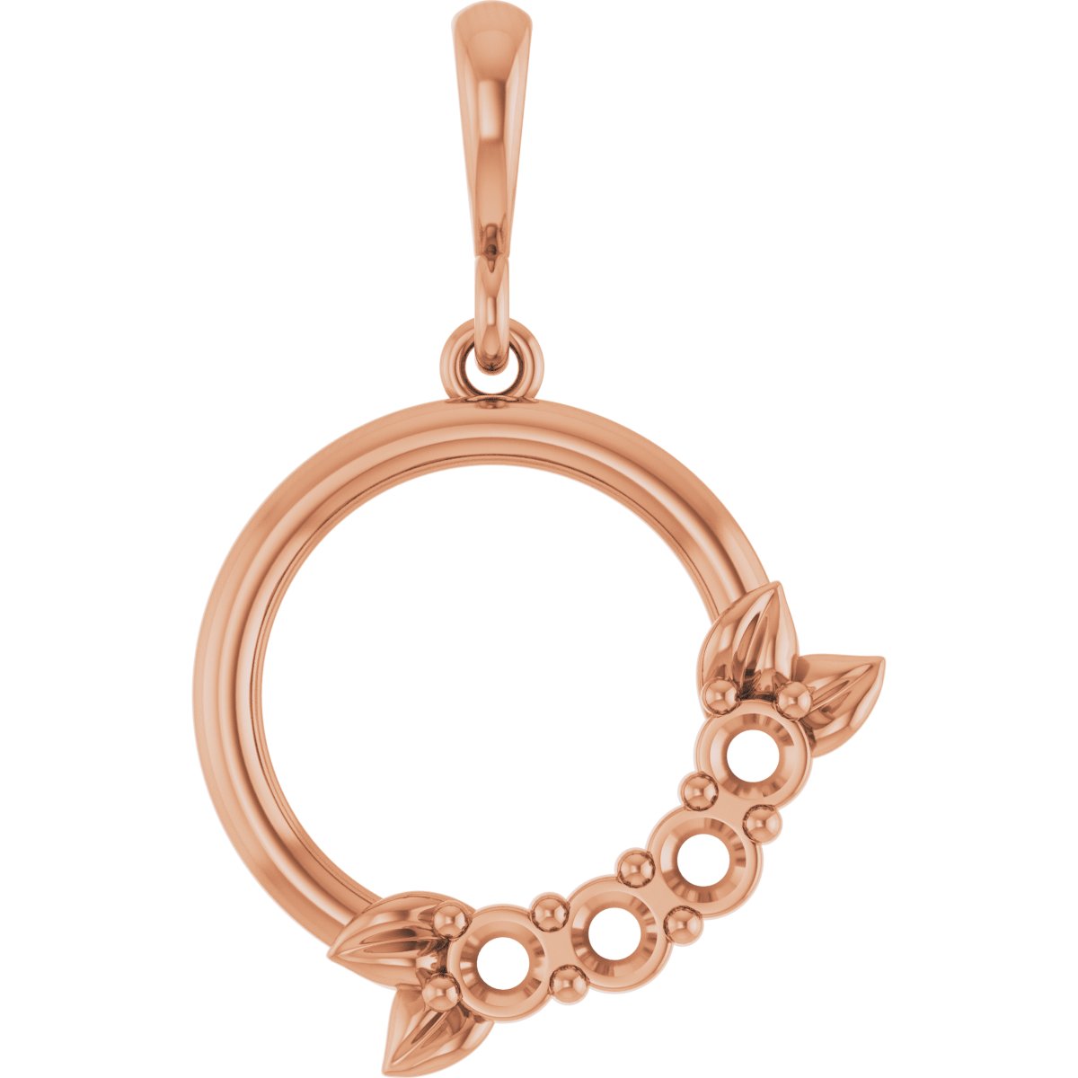 Family Circle Leaf Necklace or Pendant