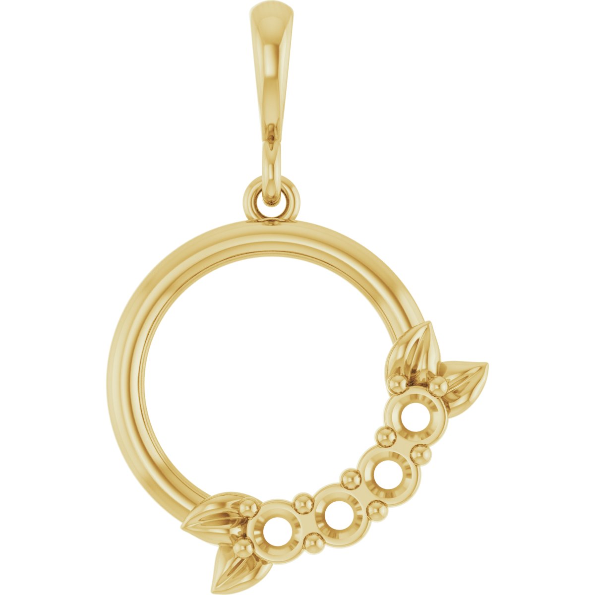 Family Circle Leaf Necklace or Pendant