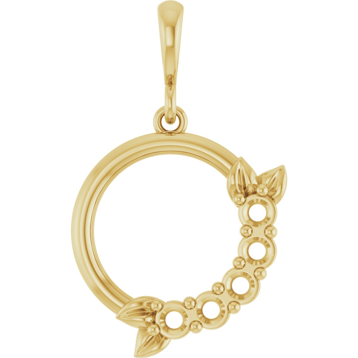 Family Circle Leaf Necklace or Pendant