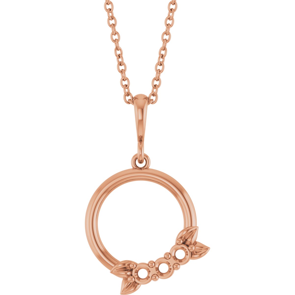 Family Circle Leaf Necklace or Pendant