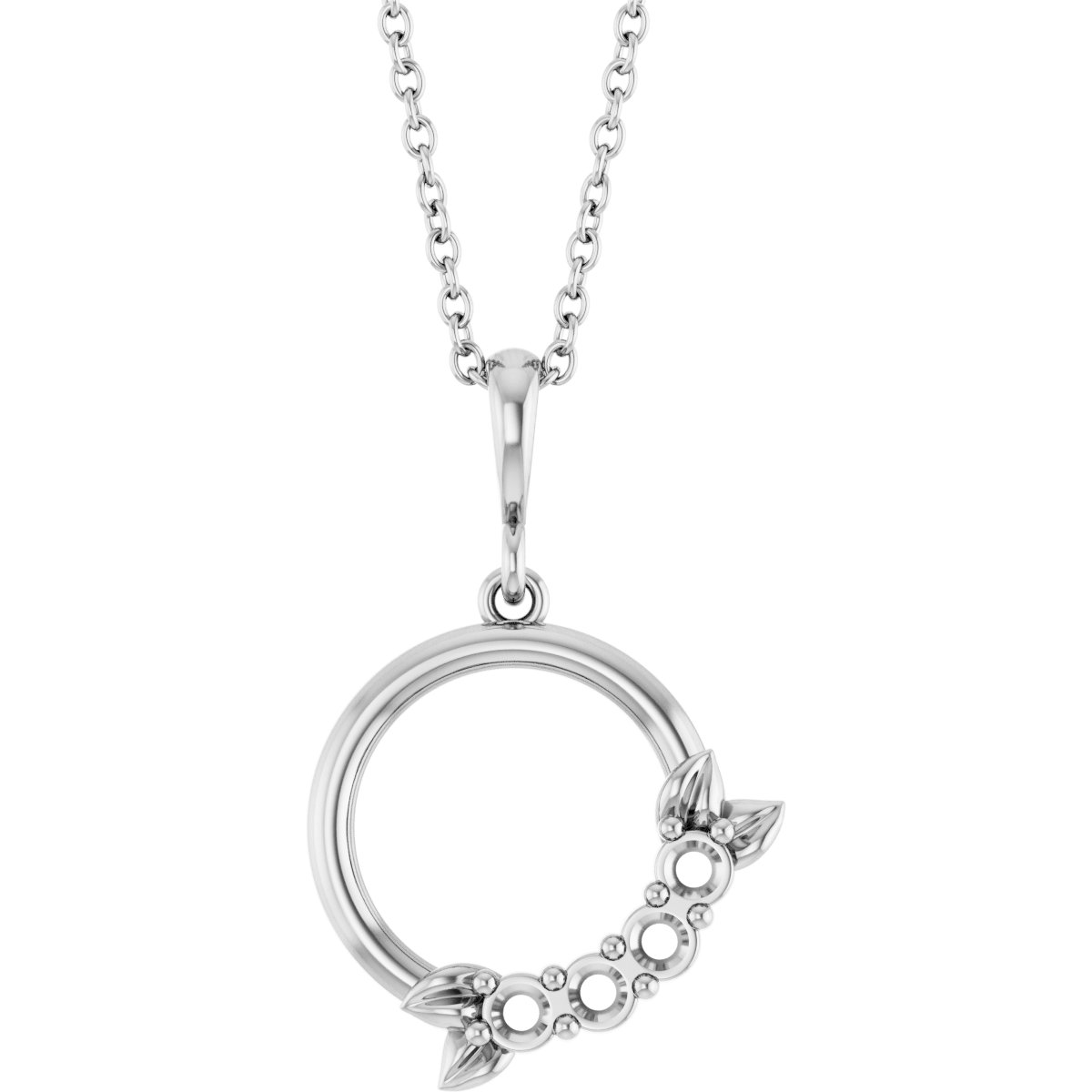 Family Circle Leaf Necklace or Pendant