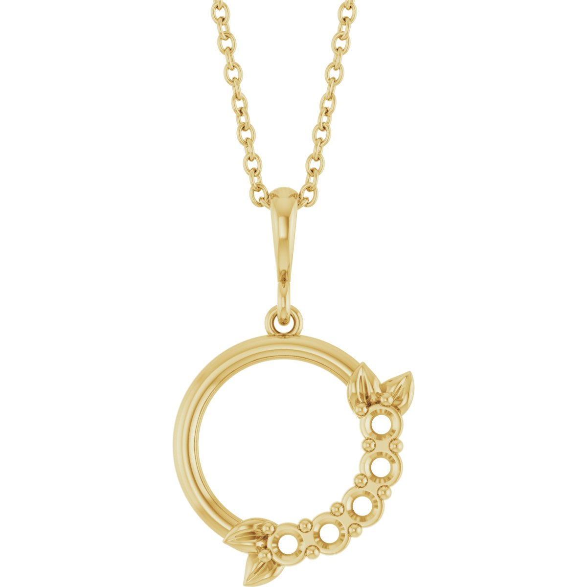 Family Circle Leaf Necklace or Pendant