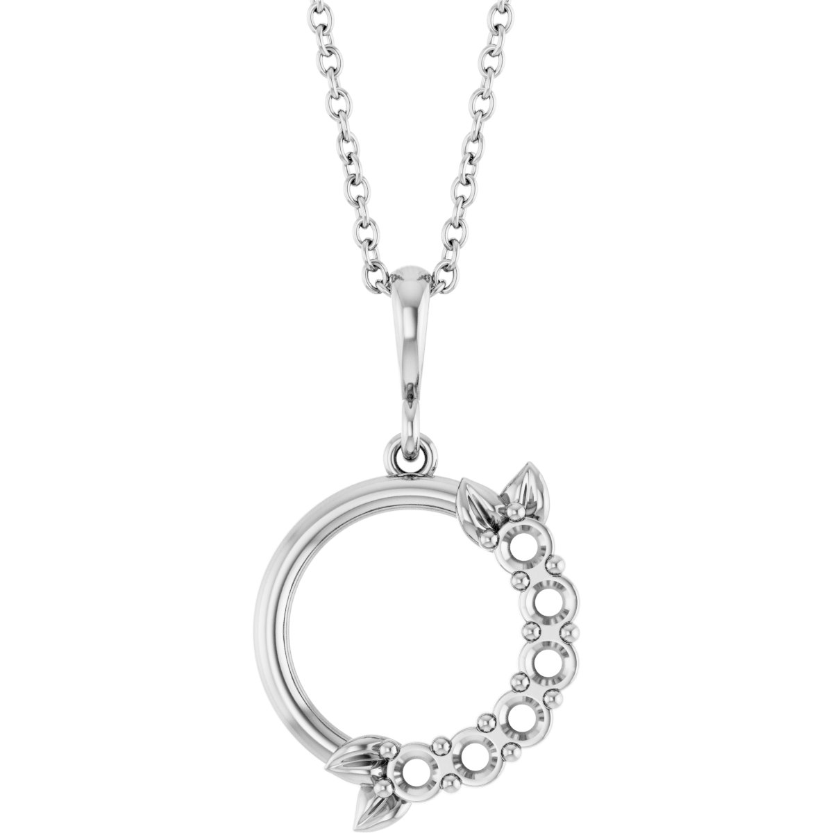 Family Circle Leaf Necklace or Pendant